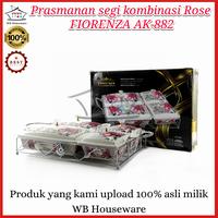 Gambar Prasmanan segi basi set keramik tebal motif Rose FIORENZA AK-882 dari WB Houseware undefined 1 Tokopedia
