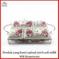 Gambar Prasmanan segi basi set keramik tebal motif Rose FIORENZA AK-882 dari WB Houseware undefined 3 Tokopedia