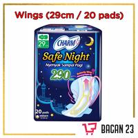 Gambar Charm Safe Night ( Wings ) ( 29cm / 20 Pads ) / Pembalut / Softex dari Toko Bacan 23 undefined 1 Tokopedia