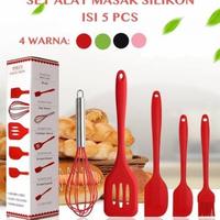 Gambar Spatula silicon 5in1 - Merah dari Larisa Barnik grosir undefined 1 Tokopedia