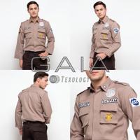 Gambar Baju seragam satpam - security terbaru PDL SATU + sleting di depan - S dari RPSC undefined 2 Tokopedia