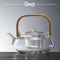 Gambar Teko Kaca 750ml Teapot Tea Infuser Full Glass Server Teh Gagang Bambu dari Gavintoys undefined 3 Tokopedia