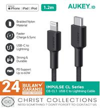 Gambar AUKEY KABEL DATA FAST CHARGING TYPE C TO IPHONE 1,2M MFI CB-CL1 dari ChristCollections undefined 1 Tokopedia