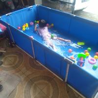 Gambar kolam terpal / kolam renang anak/ kolam ikan.Orchid. 2x1x0,5 dari Arlenelobster undefined 3 Tokopedia