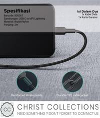 Gambar AUKEY KABEL DATA FAST CHARGING USB TYPE C TO IPHONE 2M MFI CB-CL2 dari ChristCollections undefined 5 Tokopedia