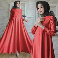 Gambar [Gamis Sulis OX]Ghamis wanita spandek Merah/Coksu dari fashionistagrosir_NEW undefined 2 Tokopedia