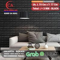 Gambar Wallpaper Stiker Dinding Wallsticker foam 3D Motif Bata Hitam putih - 70 X 38 CM- 3MM dari CIPTA ABADI ART undefined 3 Tokopedia