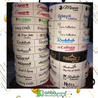 Gambar cetak label pita katun warna broken white ukuran 2,5 cm dari Amba Printing undefined 1 Tokopedia