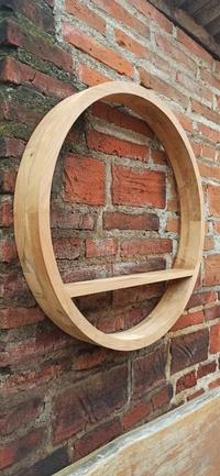 Gambar Cermin Bulat Ambalan Kayu Jati Jepara Solid Kamar Mandi minimalis dari Notogriyo undefined 1 Tokopedia