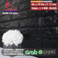 Gambar Wallpaper Stiker Dinding Wallsticker foam 3D Motif Bata Hitam putih - 70 X 38 CM- 3MM dari CIPTA ABADI ART undefined 2 Tokopedia