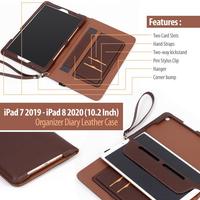 Gambar iPad 7 2019 10.2 Inch - iPad 8 2020 - Organizer Diary Leather Case - iPad 7th 2019, Natural Tan dari bungkusganofficial undefined 1 Tokopedia