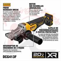 Gambar DeWALT DCG413FB 20V MAX XR Angle Grinder with Brake 5-Inch dari NACATECH undefined 3 Tokopedia