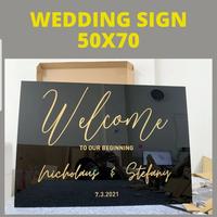 Gambar akrilik welcome sign 50x70 wedding acrylic engagement birthday sign s - Bening, dgn tulisan dari Littlecweetie undefined 1 Tokopedia