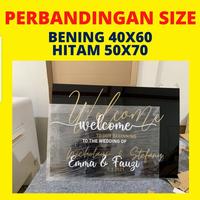 Gambar akrilik welcome sign 50x70 wedding acrylic engagement birthday sign s - Bening, dgn tulisan dari Littlecweetie undefined 2 Tokopedia