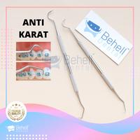 Gambar Sonde Besi 2 Sisi Alat Ganti / Pasang Karet Behel Power O Motif Chain dari BEHELL DENTAL undefined 4 Tokopedia