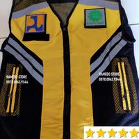 Gambar Rompi safety jala taslan bordir komputer Velcro Rompi custom dari Ramedo official undefined 2 Tokopedia