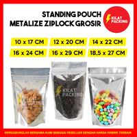 Gambar STANDING POUCH TRANSMETZ ALUMUNIUM ZIPLOCK / KEMASAN SNACK PREMIUM MURAH SATUAN - 25CM X 35CM dari kilat packing undefined 3 Tokopedia