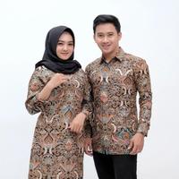 Gambar Couple batik mama papa batik seragam tunik ziper - Candra abuhitam, XXL dari batik iqlab undefined 4 Tokopedia