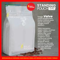 Gambar STANDING POUCH VARIAN KEMASAN FLAT BOTTOM WHITE +VALVE MURAH SATUAN - 18CM X 26CM dari kilat packing undefined 4 Tokopedia