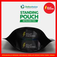 Gambar STANDING POUCH METALIZED BLACK NON WINDOW / KEMASAN SNACK MURAH SATUAN - 16CM X 24CM dari kilat packing undefined 5 Tokopedia