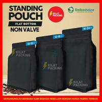Gambar STANDING POUCH VARIAN KEMASAN FLAT BOTTOM BLACK NON VALVE MURAH SATUAN - 12CM X 18CM dari kilat packing undefined 3 Tokopedia