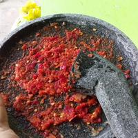 Gambar COBEK BATU ASLI batu gunung plus ulekan 24cm dari grosir_cobekbatu undefined 2 Tokopedia