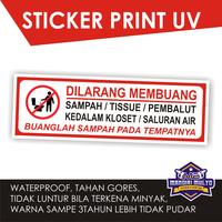 Gambar STICKER SIGN DILARANG BUANG SAMPAH DI KLOSET dari M2 DESIGN undefined 1 Tokopedia