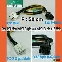 Gambar Kabel PSU Modular VGA 8 pin Male to PCI-Ex 8 pin (6 + 2) Male - 50 cm dari Sanwira cable undefined 1 Tokopedia