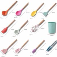 Gambar ALAT MASAK SPATULA SET 12 PCS SILIKON SUTIL KITCHEN UTENSIL 11 PANAS - Merah dari Maksimal.Murah undefined 3 Tokopedia