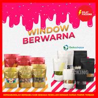 Gambar STANDING POUCH / PLASTIK KEMASAN SNACK DELKOCHOICE TERMURAH SATUAN - KRAFT WINDOW, 24CM X 37CM dari kilat packing undefined 4 Tokopedia