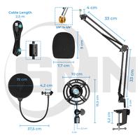 Gambar PAKET MAONO AU-PM401H USB Mic with Studio arm stand Headphone set dari CameraIndo undefined 4 Tokopedia