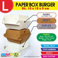 Gambar Cetak Custom Paper Box Burger Dimsum Siomay Takoyaki Uk. L 10x10x8 cm - Ivory 270 GSM, Laminasi Glossy dari Bekasi Printing Utama undefined 2 Tokopedia
