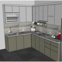 Gambar Kitchenset Minimalis Custom HPL Bintara 6 - Putih dari Furnijap Interior undefined 5 Tokopedia