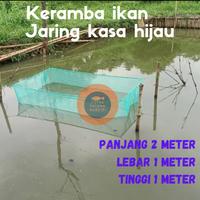 Gambar Keramba hapa ikan jaring kasa hijau 2x1x1 pembesaran burayak lele dari PUTRA SULUNG MANDIRI undefined 5 Tokopedia