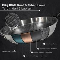 Gambar Izzy Wok Pan Wajan Anti Lengket Memasak Sedikit Minyak dari Gogomall undefined 2 Tokopedia