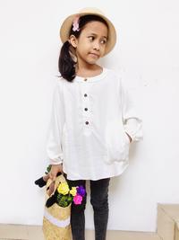 Gambar Blus Atasan Lengan Panjang Rayon Putih Anak Perempuan - ALANA - L dari lille-ven undefined 1 Tokopedia