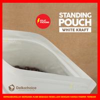 Gambar STANDING POUCH KRAFT WINDOW PUTIH KEMASAN SNACK TERMURAH SATUAN - 10CM X 17CM dari kilat packing undefined 4 Tokopedia