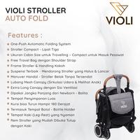 Gambar Violi Stroller AUTO FOLD - Black dari Baby Wise BSD undefined 4 Tokopedia