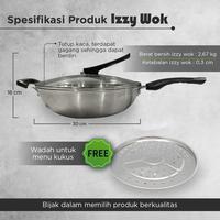 Gambar Izzy Wok Pan Wajan Anti Lengket Memasak Sedikit Minyak dari Gogomall undefined 5 Tokopedia