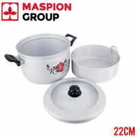 Gambar Maspion Panci Panca Guna 22 CM Panci Kukus + Tutup Kaca Steamer - KADO EXTRA dari Toko Lima_NEW undefined 1 Tokopedia