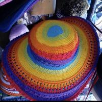 Gambar Topi Rajut Bali Motif - Rainbow dari Sukawati_acc undefined 5 Tokopedia