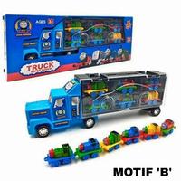 Gambar Mainan Truk Kontainer Truck Container Diecast Truk Pengangkut Mobil - MOTIF E dari SUPERTOYS undefined 2 Tokopedia