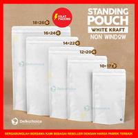 Gambar STANDING POUCH KRAFT NON WINDOW PUTIH KEMASAN SNACK MURAH SATUAN 14x22 dari kilat packing undefined 3 Tokopedia