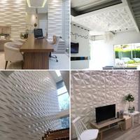 Gambar 3D Wall Panel Dinding PVC Putih Rona WP505 50x50cm dari INTISARI.JEMBER undefined 3 Tokopedia
