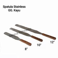 Gambar Spatula Lurus Stainless Gagang Kayu - Spatula Butter Cream - 12" dari Geneva Indonesia undefined 3 Tokopedia