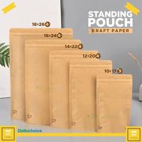 Gambar STANDING POUCH PLASTIK KEMASAN MAKANAN KRAFT PAPER NON WINDOW 12 x 20 dari MJR297 undefined 4 Tokopedia