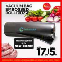 Gambar PLASTIK VACUM MAKANAN EMBOS EMBOSS VACUUM SEALER ROLL EMBOSSED HITAM - 20CM X 500CM dari kilat packing undefined 5 Tokopedia