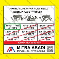 Gambar Sekrup Kayu Sekrup Tapping Screw FH 6 x 1/2" (12.7 mm) dari Mitra Abadi Meruya undefined 1 Tokopedia