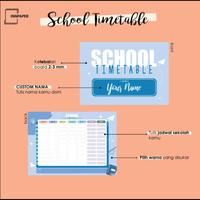Gambar SCHOOL TIMETABLE BOARD /SCHEDULE BOARD / PAPAN JADWAL - Biru dari INNPAPER undefined 3 Tokopedia