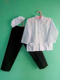 Gambar Seragam | Baju Muslim Setelan Koko Putih Celana Hitam - 7 Tahun dari zarkababyshop undefined 1 Tokopedia